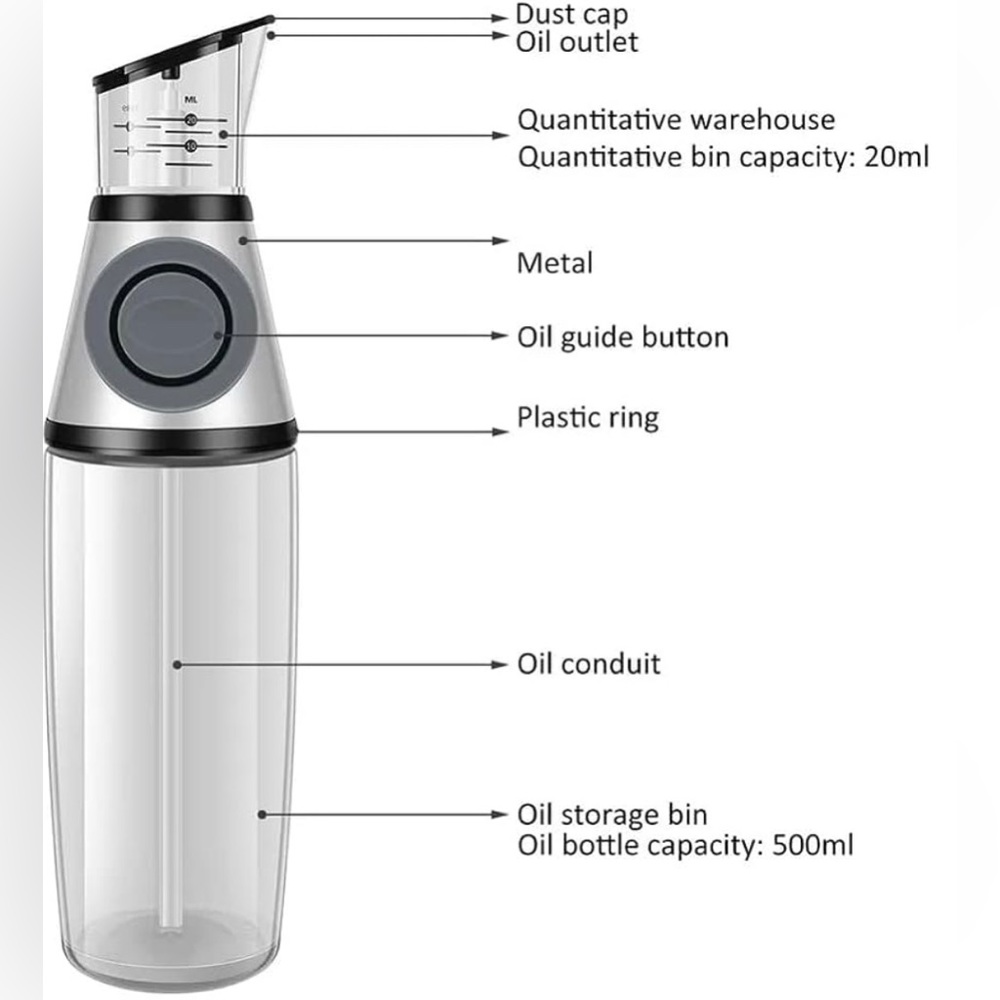 Olive Oil Measure and Pour Bottle - New in Box - Excellent Quality